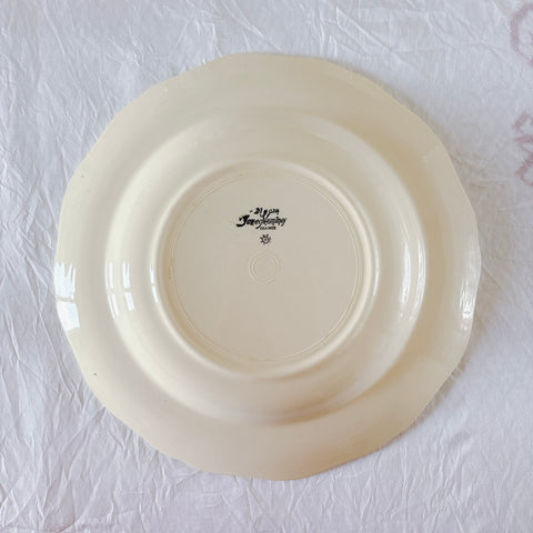 フランス ディゴワン＆サルグミンヌ 花リム スーププレート 深皿 フランスアンティーク食器 ブロカント　蚤の市