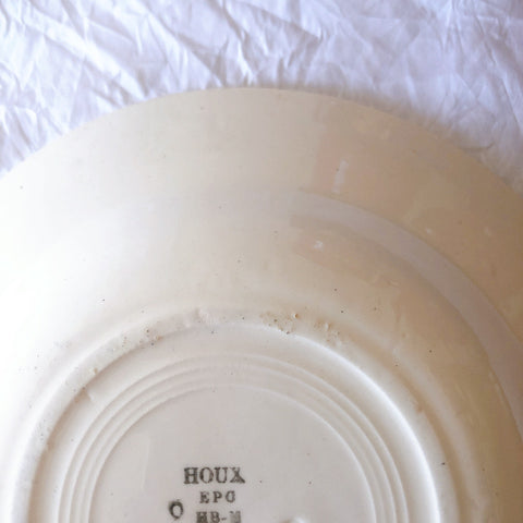 ご予約フランスアンティーク クレイユモントロー HOUX　柊　スーププレート・深皿 フランスアンティーク食器　ブロカント　蚤の市