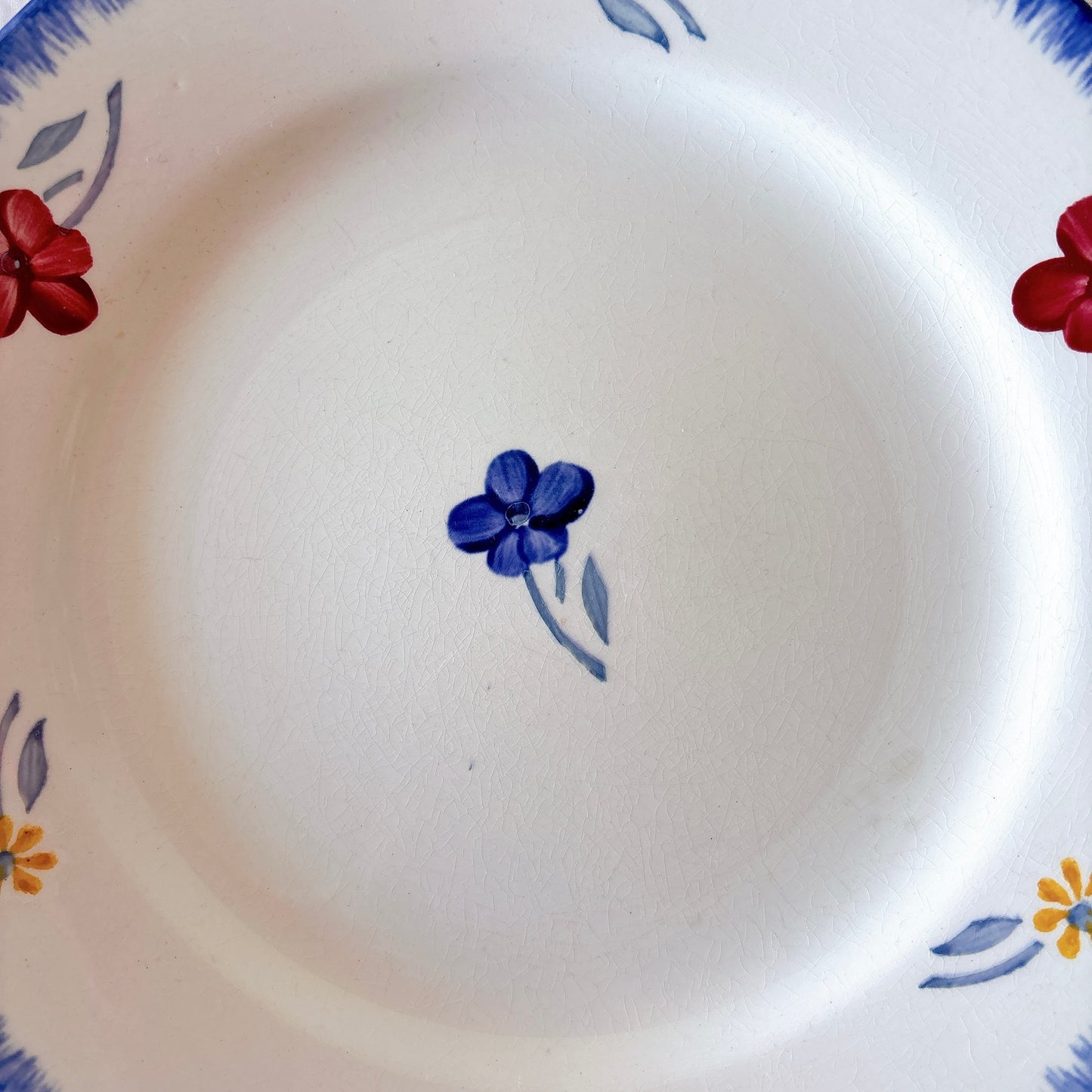 フランスアンティーク ディゴワンサルグミンヌ MARY LOU マリールー デザートプレート 花柄 Digoin Sarreguemines アンティーク食器