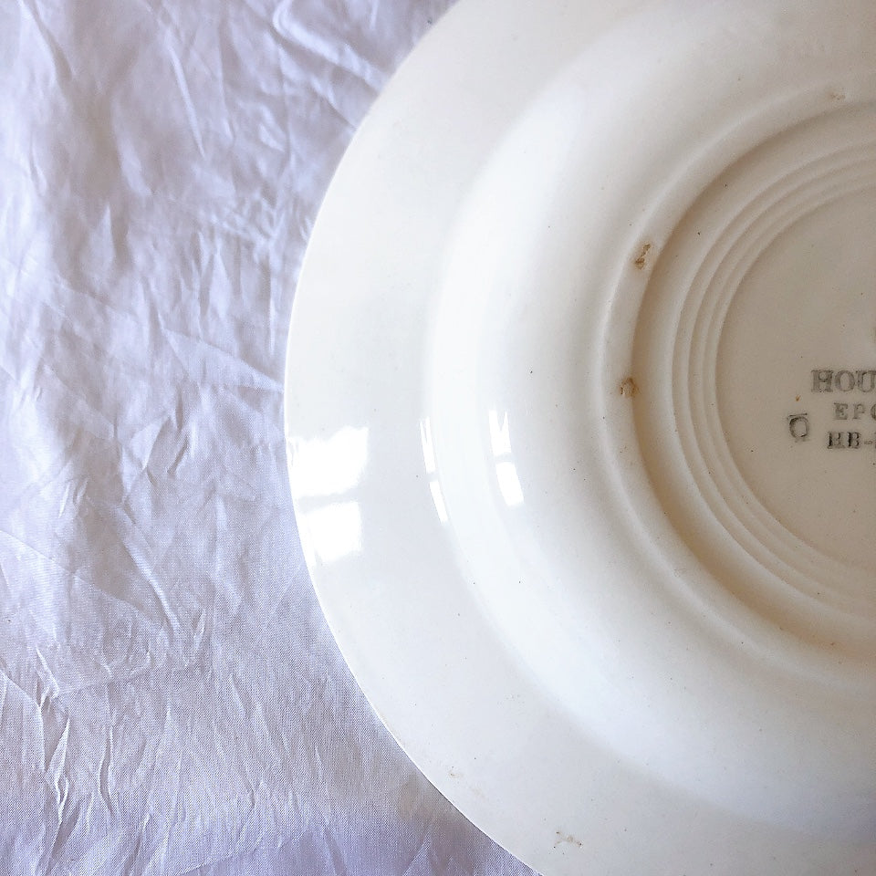 ご予約フランスアンティーク クレイユモントロー HOUX　柊　スーププレート・深皿 フランスアンティーク食器　ブロカント　蚤の市