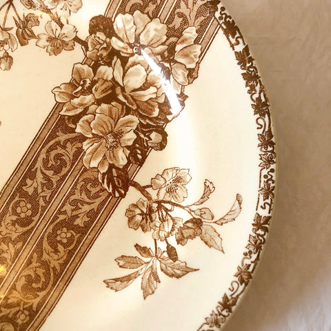 フランスアンティーク  E.Bourgeois エミールブルジョワ　ディナープレート 平皿 フランスアンティーク食器 ブロカント 蚤の市