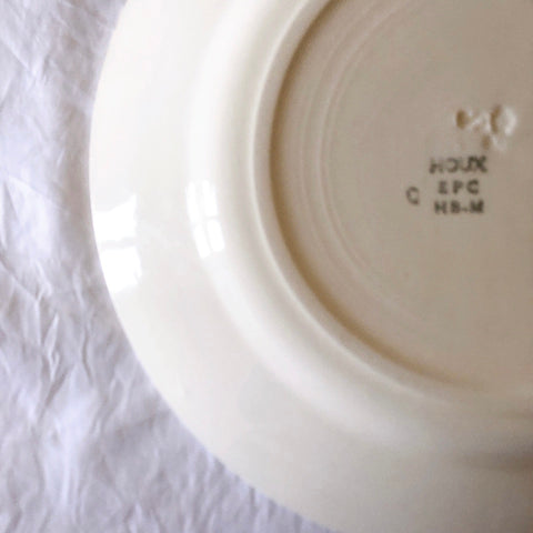 ご予約　フランスアンティーク クレイユモントロー HOUX　柊　ディナープレート　平皿 3枚セット　フランスアンティーク食器　ブロカント　蚤の市