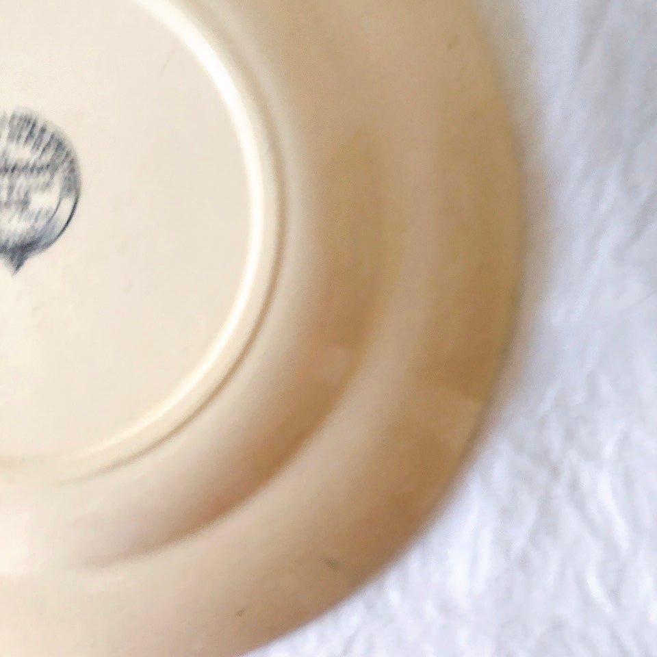 フランスアンティーク  GRAND DEPOT E.Bourgeois グランデポ エミールブルジョワ　蝶鳥柄　ディナープレート 平皿 フランスアンティーク食器 ブロカント 蚤の市