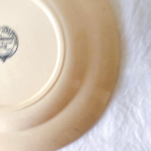 フランスアンティーク  GRAND DEPOT E.Bourgeois グランデポ エミールブルジョワ　蝶鳥柄　ディナープレート 平皿 フランスアンティーク食器 ブロカント 蚤の市