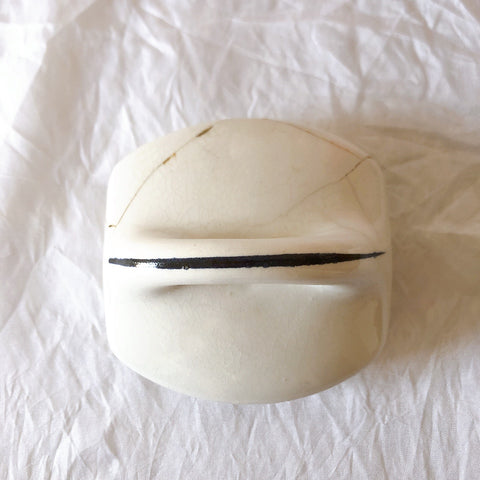 フランスアンティーク サンタマン バスク柄陶器キャニスター 「イエロー・ブルー」 フランスアンティーク食器　ブロカント　蚤の市