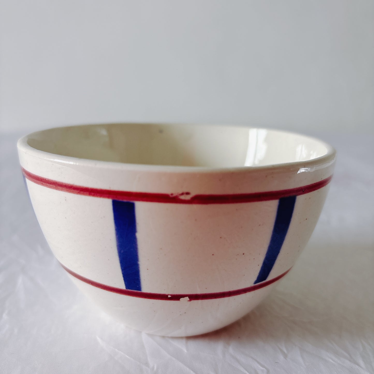 ディゴワンサルグミンヌ バスク柄 コーヒーカップ 200ml『ルージュ・マリン』 フランスアンティーク食器 蚤の市　ブロカント　バスク柄食器