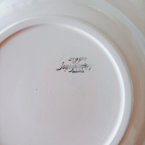 フランス ディゴワン＆サルグミンヌ 花リム スーププレート 深皿 フランスアンティーク食器 ブロカント　蚤の市