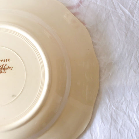 ディゴワンサルグミンヌ Digoin＆sarreguemines アグレスト 深皿 クルーズプレート フランスアンティーク食器 フランス蚤の市・ブロカント