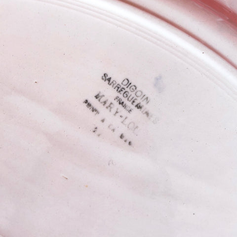 ディゴワンサルグミンヌ 『マリールー』 楕円形大皿 オーバルプレート フランスアンティーク・ヴィンテージ食器　ブロカント　蚤の市