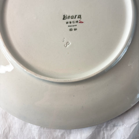 クレイユモントロー HBCM Béarn バスク柄 タルトプレート  バスク柄アンティーク フランスアンティーク食器　　蚤の市　ブロカント