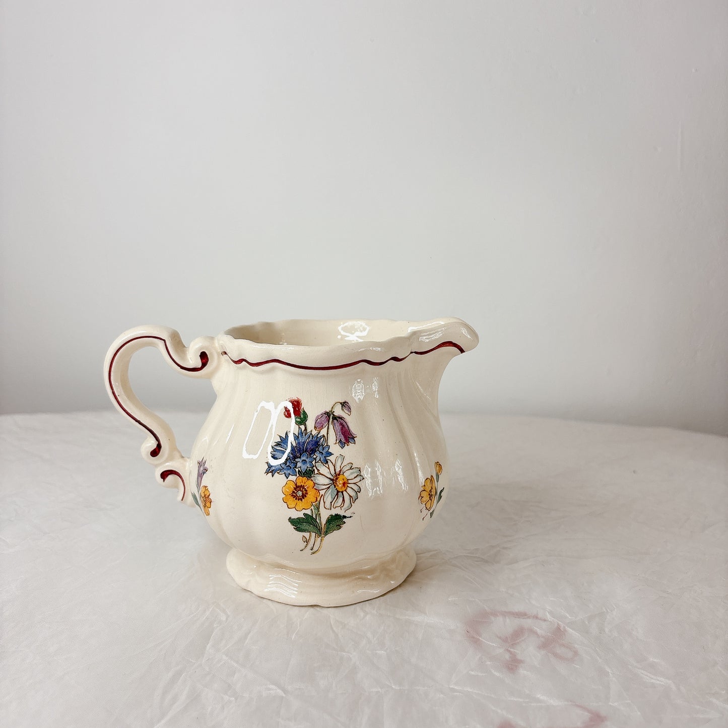 ディゴワンサルグミンヌ Digoin＆sarreguemines アグレスト ミルクポット　フランスアンティーク食器 フランス蚤の市・ブロカント