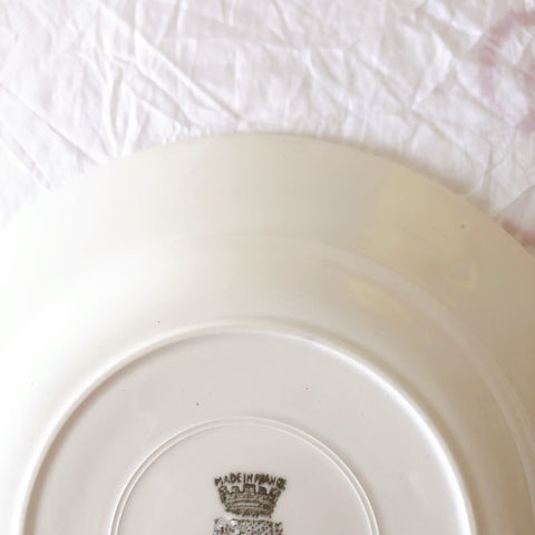 サンタマン　Saint amand バスク柄スーププレート、クルーズプレート フランスアンティーク食器 ブロカント 蚤の市