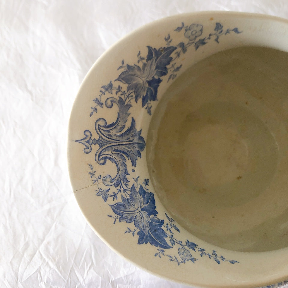 フランスアンティーク UCサルグミンヌ　パリジア　parisia ブルー ピッチャー ピシェ 水差し アンティーク食器 ブロカント 蚤の市