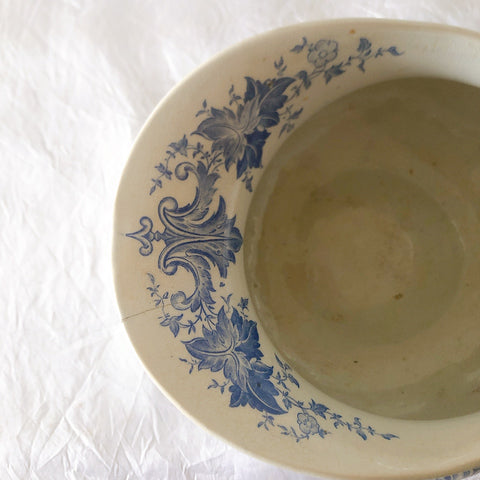 フランスアンティーク UCサルグミンヌ　パリジア　parisia ブルー ピッチャー ピシェ 水差し アンティーク食器 ブロカント 蚤の市