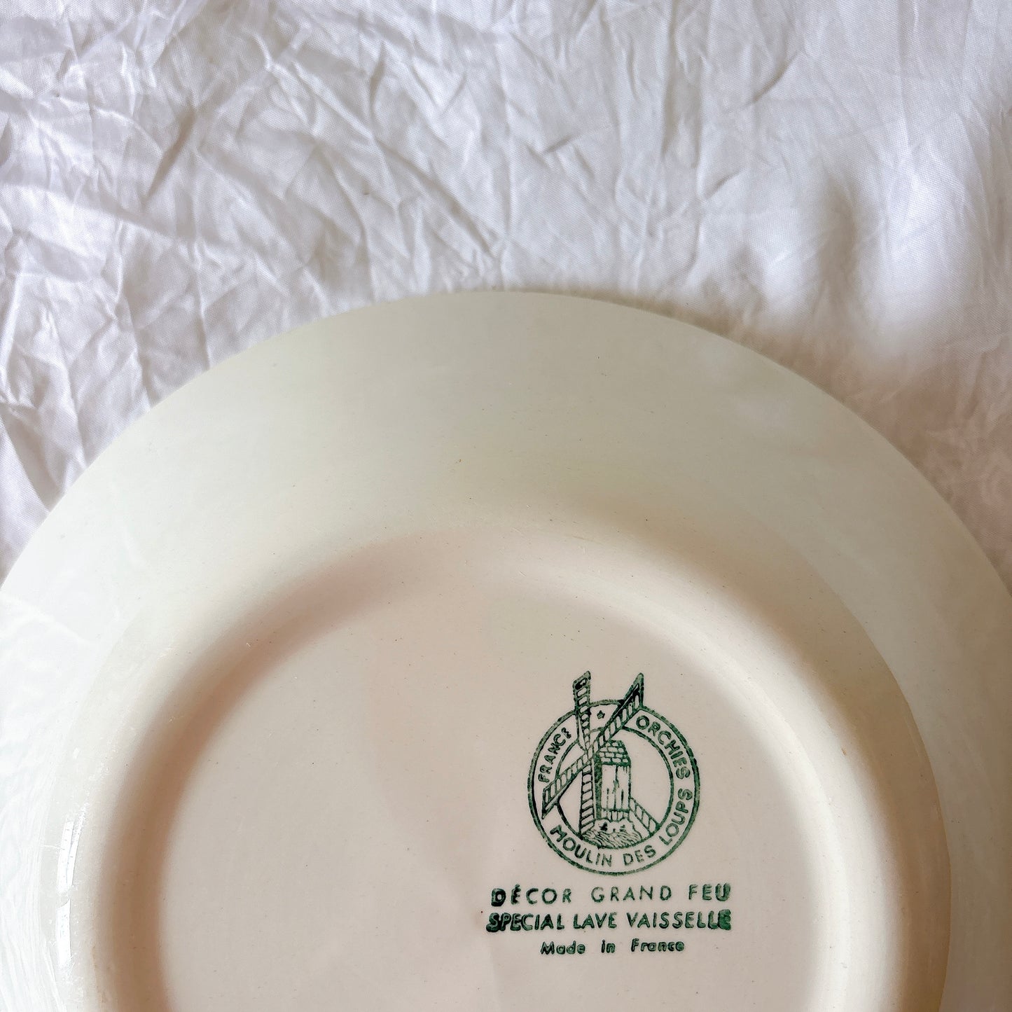 ムーランデルー Moulin des Loups バスク柄 キャロットプレート フランスアンティーク食器 ブロカント 蚤の市