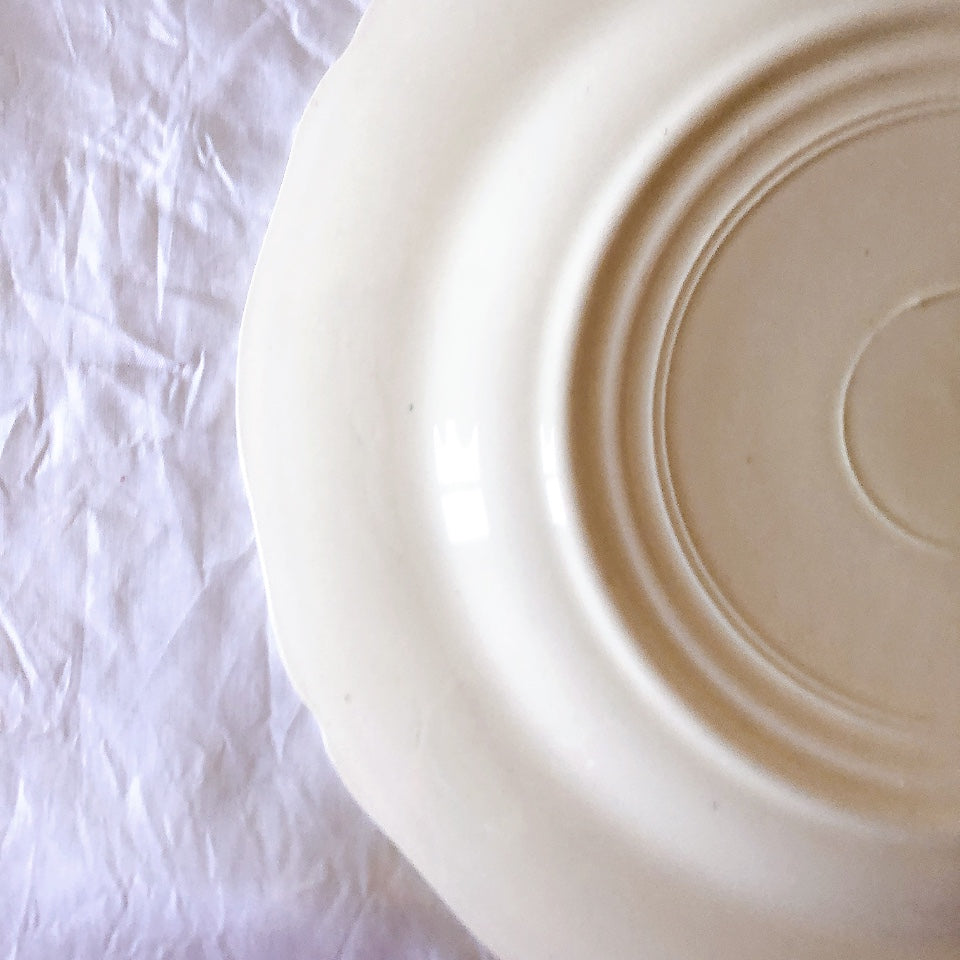 フランス サルグミンヌ sarreguemines アグレスト デザートプレート 20.7㎝  フランスアンティーク食器 フランス蚤の市・ブロカント