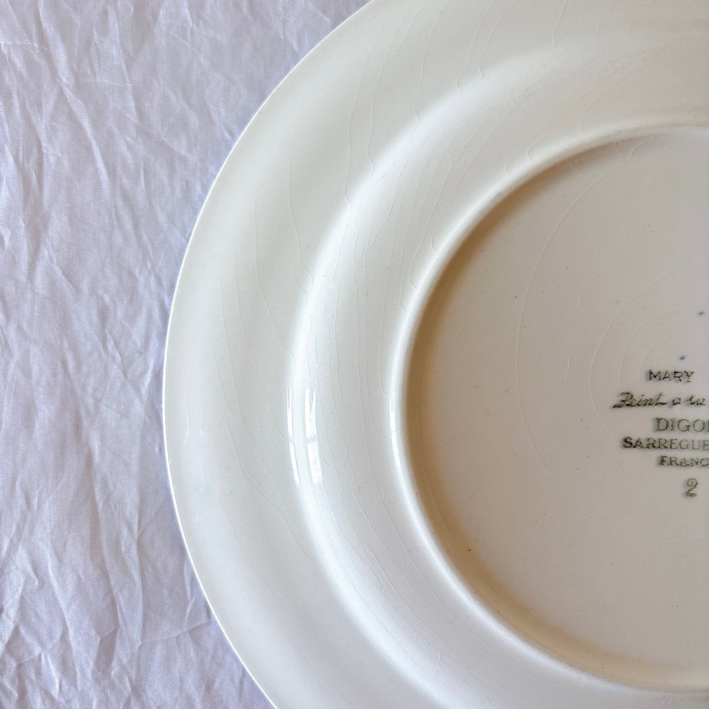フランスアンティーク ディゴワンサルグミンヌ MARY LOU マリールー デザートプレート 花柄 Digoin Sarreguemines アンティーク食器