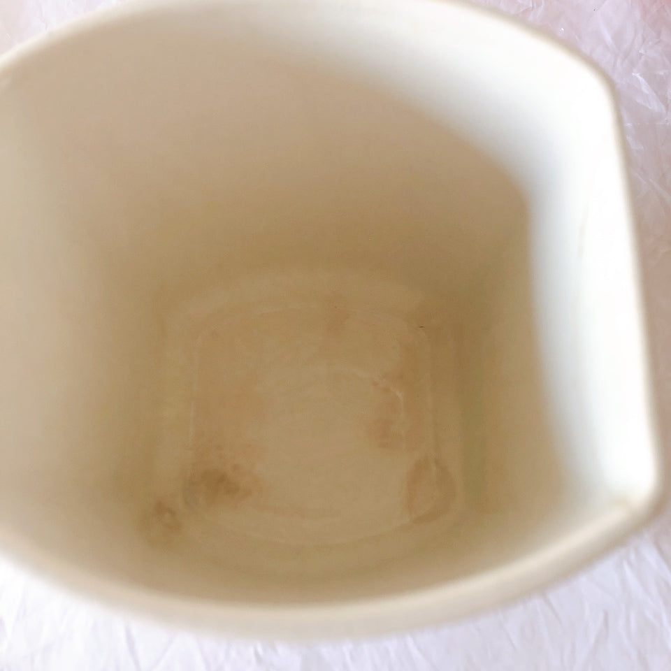 フランスアンティーク サンタマン バスク柄陶器キャニスター 「イエロー・ブルー」 フランスアンティーク食器　ブロカント　蚤の市