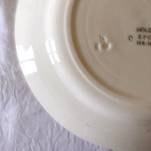 ご予約　フランスアンティーク クレイユモントロー HOUX　柊　ディナープレート　平皿 3枚セット　フランスアンティーク食器　ブロカント　蚤の市