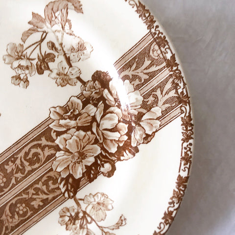フランスアンティーク  E.Bourgeois エミールブルジョワ　ディナープレート 平皿 フランスアンティーク食器 ブロカント 蚤の市