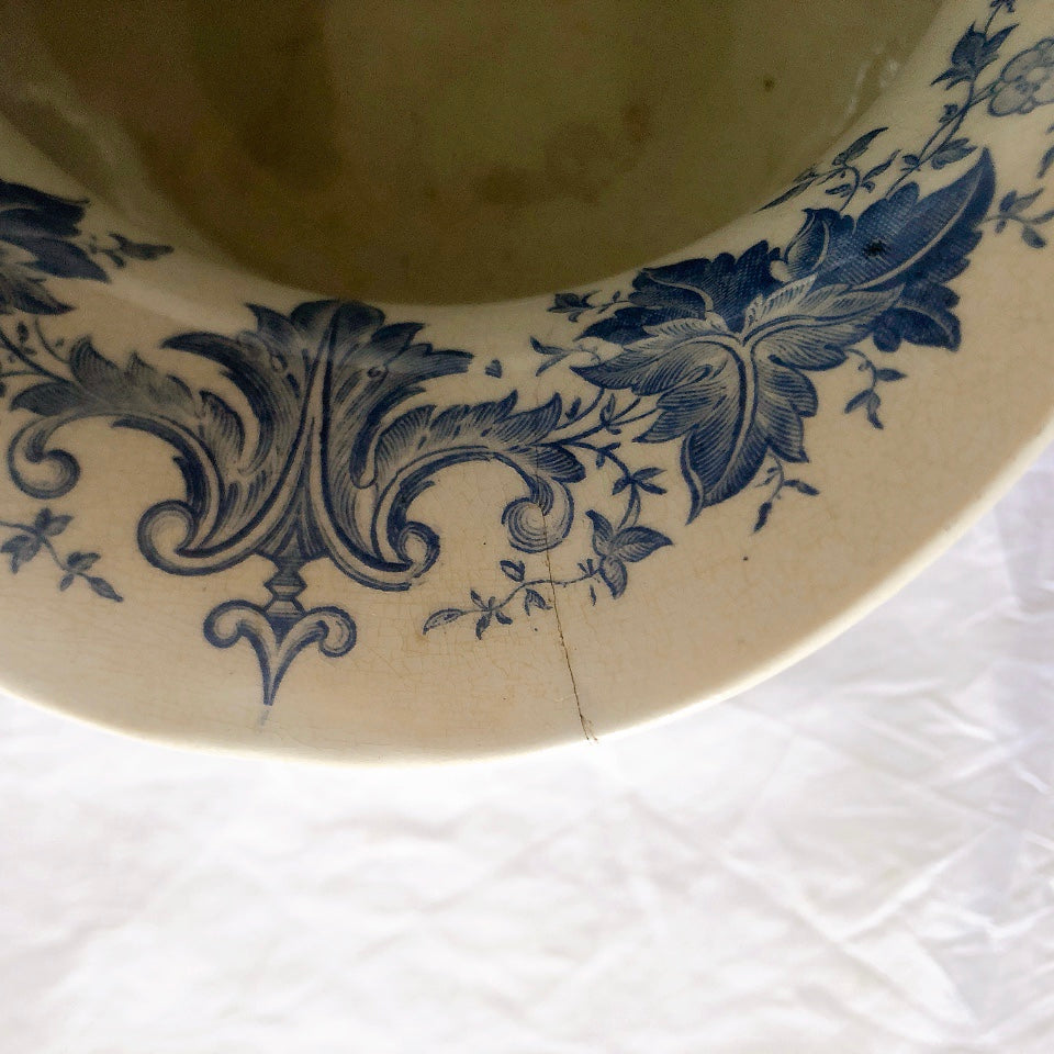 フランスアンティーク UCサルグミンヌ　パリジア　parisia ブルー ピッチャー ピシェ 水差し アンティーク食器 ブロカント 蚤の市