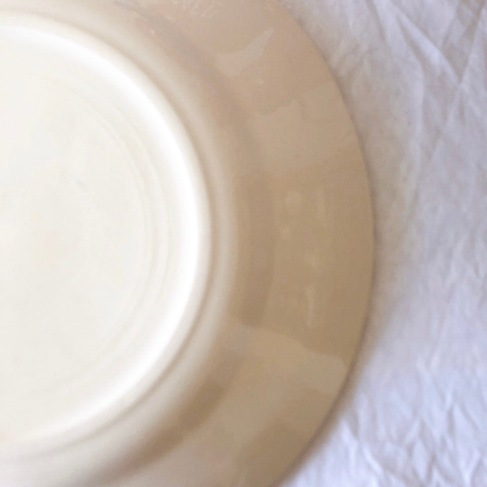 ご予約　フランスアンティーク クレイユモントロー HOUX　柊　ディナープレート　平皿 3枚セット　フランスアンティーク食器　ブロカント　蚤の市