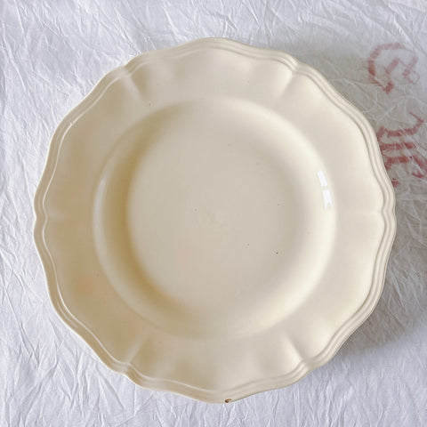 フランス ディゴワン＆サルグミンヌ 花リム ディナープレート 平皿 フランスアンティーク食器 ブロカント　蚤の市