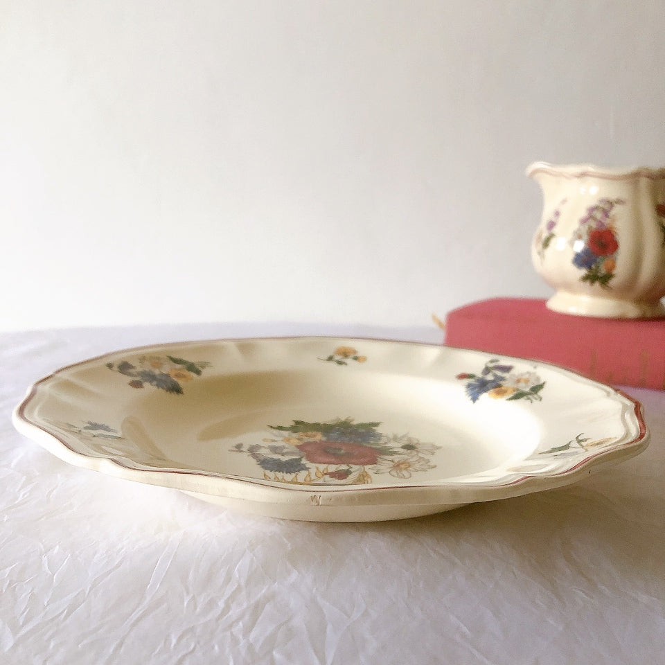 ディゴワンサルグミンヌ Digoin＆sarreguemines アグレスト 深皿 クルーズプレート フランスアンティーク食器 フランス蚤の市・ブロカント