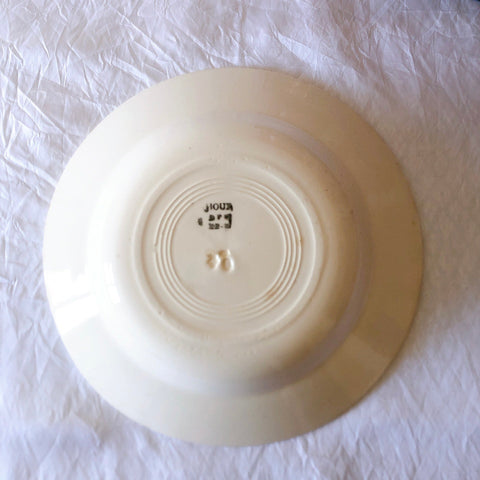 ご予約フランスアンティーク クレイユモントロー HOUX　柊　スーププレート・深皿 フランスアンティーク食器　ブロカント　蚤の市