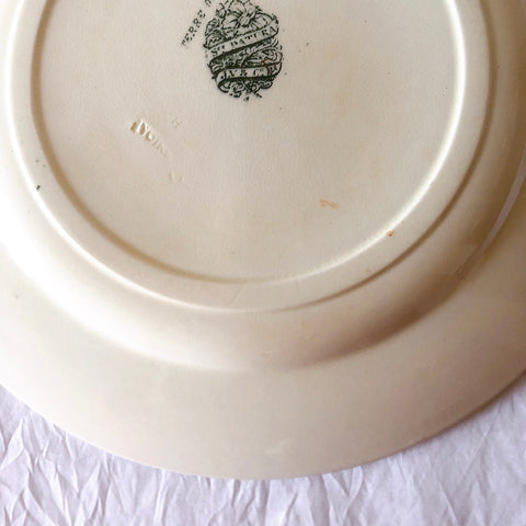 ヴィエイヤーボルドー ディナープレート／平皿 DATURA　ボタニカル模様 フランスアンティーク食器 ブロカントアンティーク　蚤の市