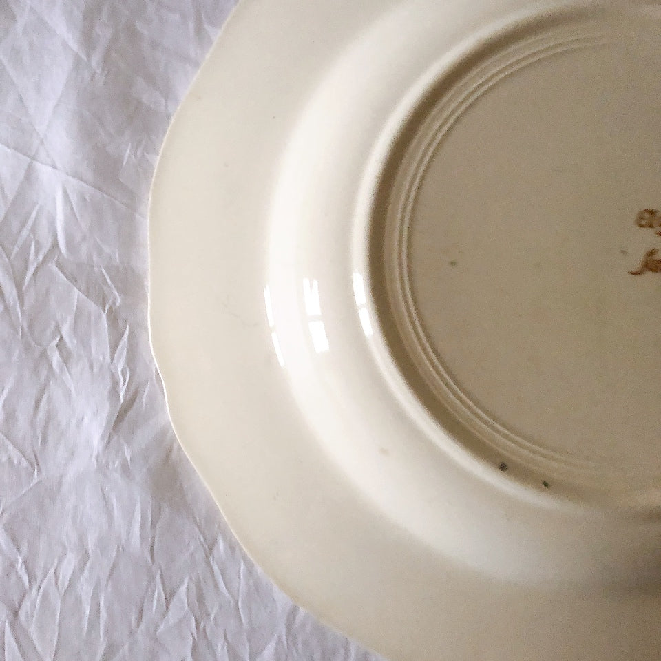 ディゴワンサルグミンヌ Digoin＆sarreguemines アグレスト 深皿 クルーズプレート 23㎝ フランスアンティーク食器 フランス蚤の市・ブロカント