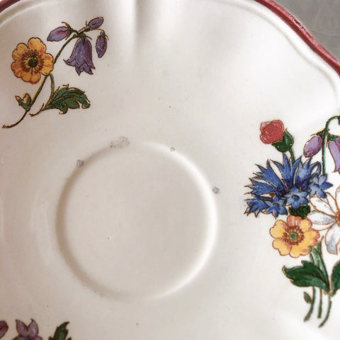 ディゴワンサルグミンヌ Digoin＆sarreguemines アグレスト コーヒーカップ＆ソーサー２客セット フランスアンティーク食器 フランス蚤の市・ブロカント