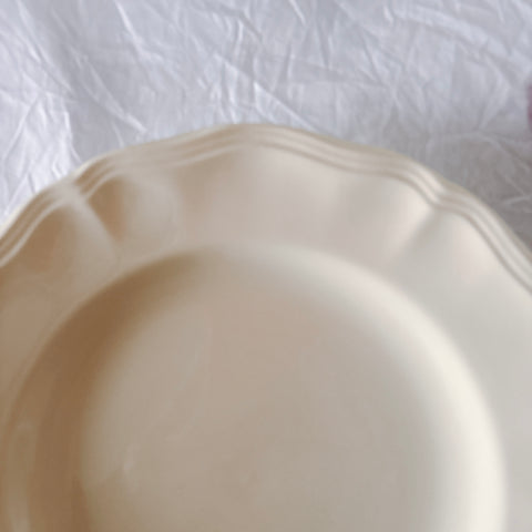 フランス ディゴワン＆サルグミンヌ 花リム ディナープレート 平皿 フランスアンティーク食器 ブロカント　蚤の市