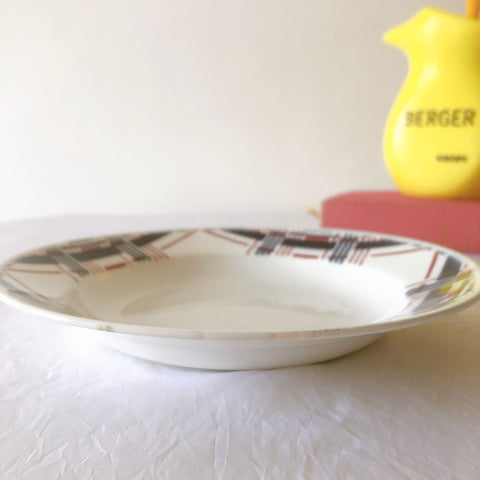 サンタマン　Saint amand バスク柄スーププレート、クルーズプレート フランスアンティーク食器 ブロカント 蚤の市