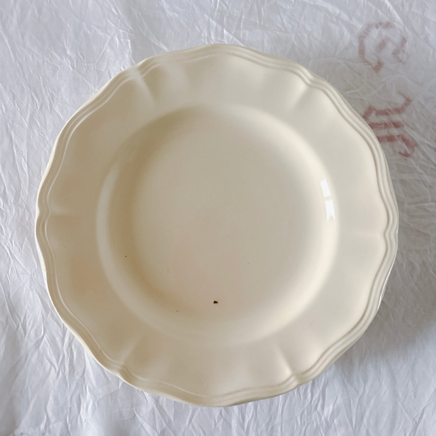 フランス ディゴワン＆サルグミンヌ 花リム ディナープレート 平皿 フランスアンティーク食器 ブロカント　蚤の市