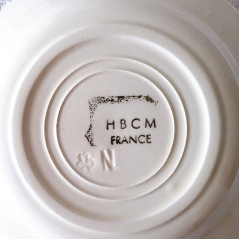 ショワジールロワ　HB & Cie Choisy le Roi『ローズ』ディネット　ディナープレート　平皿　A　フランスアンティーク食器　ブロカントアンティーク　蚤の市