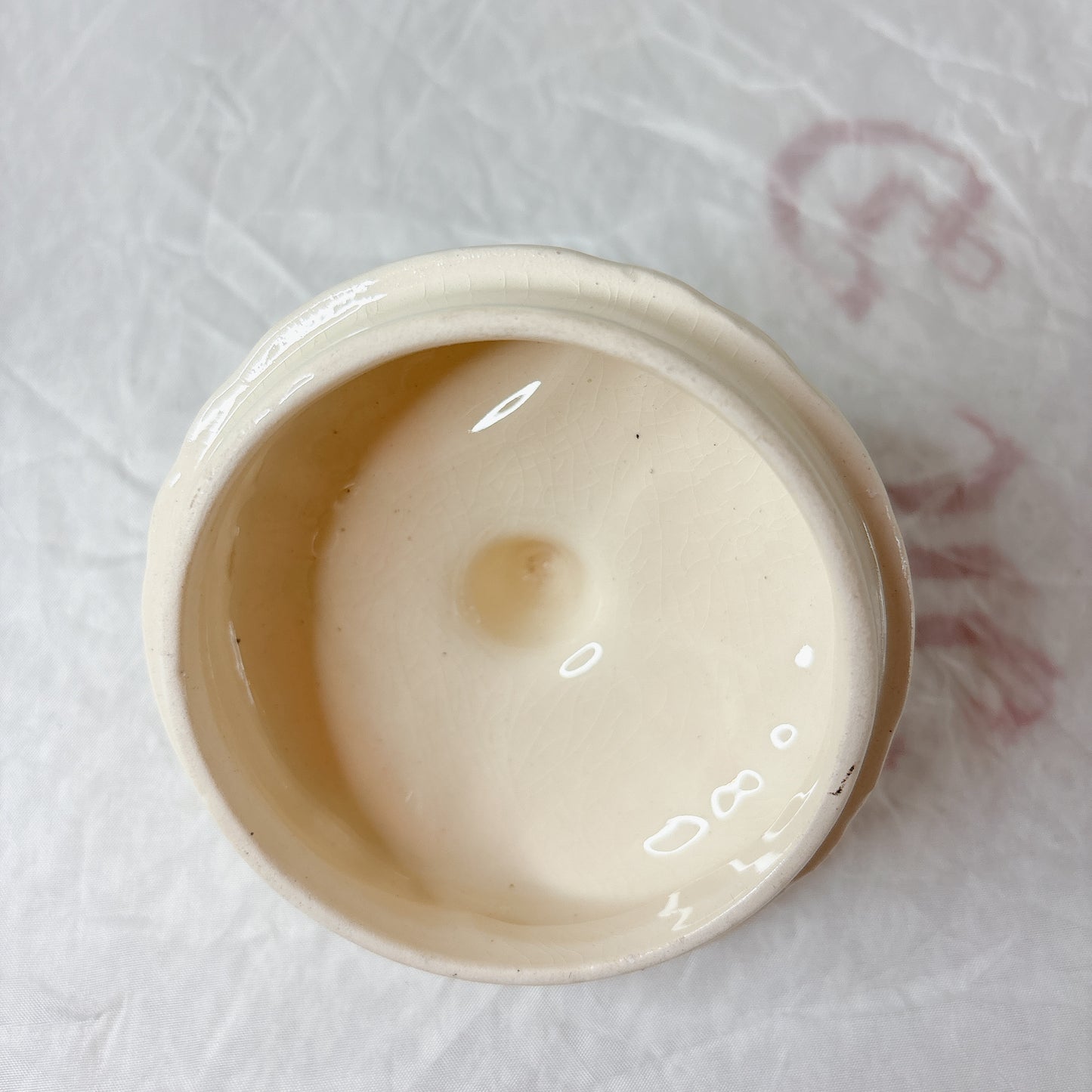 ディゴワンサルグミンヌ Digoin＆sarreguemines アグレスト シュガーポット　シュクリエ　フランスアンティーク食器 フランス蚤の市・ブロカント