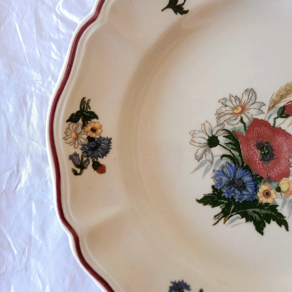 フランス サルグミンヌ sarreguemines アグレスト デザートプレート 20.7㎝  フランスアンティーク食器 フランス蚤の市・ブロカント