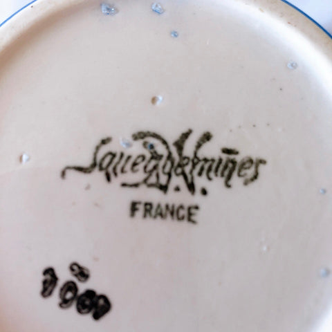 サルグミンヌ sarreguemines コーヒー/ティーポット　フランスアンティーク食器 蚤の市　ブロカントアンティーク