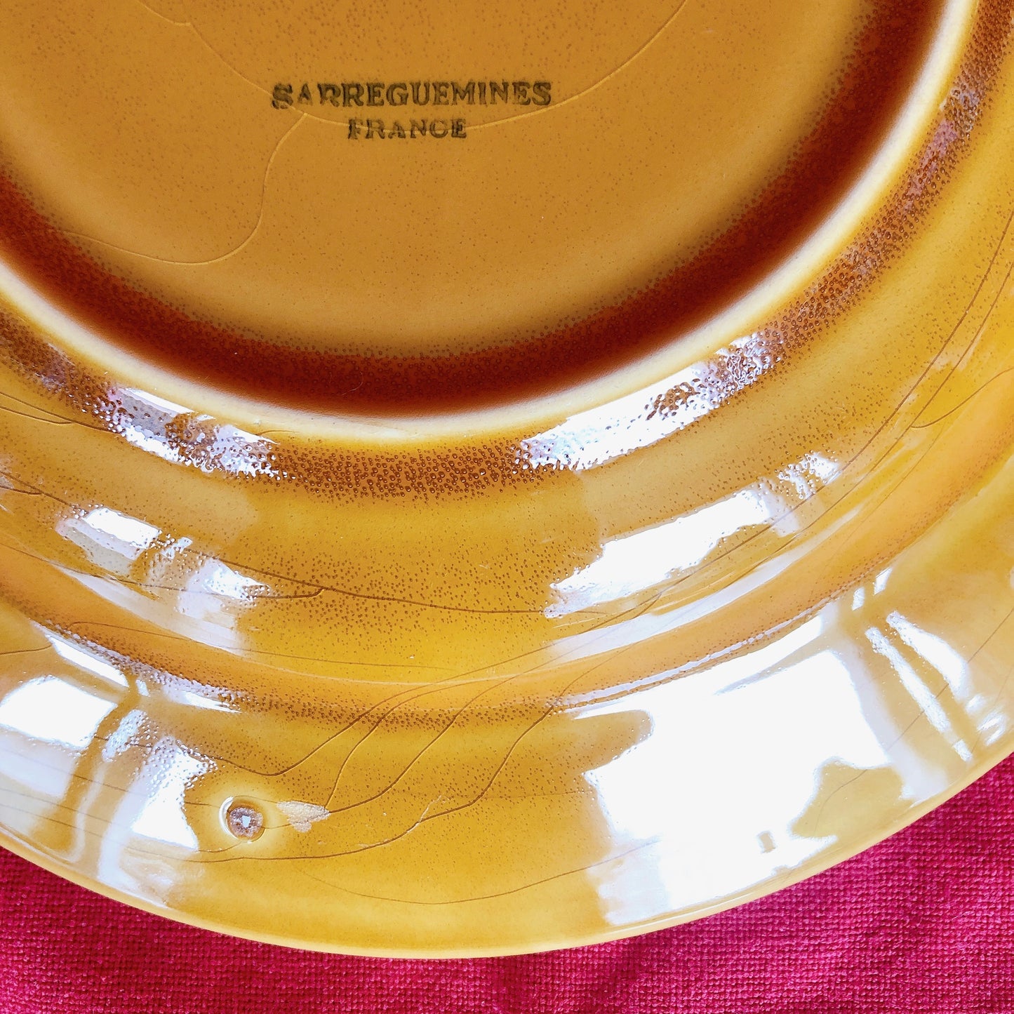 フランス アンティークスーププレート 深皿 E ディゴワン&サルグミンヌ マロンドット柄 人気シリーズ アンティーク食器 ヴィンテージ食器　ブロカント　蚤の市