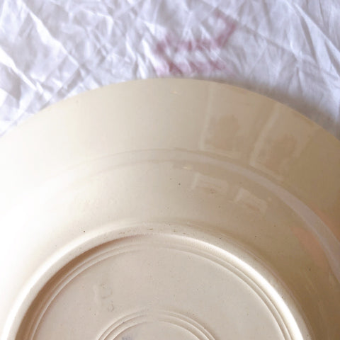 フランスアンティーク　バドンヴィレー　バラ柄スーププレート　深皿　フランスアンティーク食器 ブロカントアンティーク 蚤の市