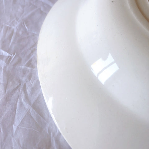 ご予約フランスアンティーク クレイユモントロー HOUX　柊　スーププレート・深皿 フランスアンティーク食器　ブロカント　蚤の市