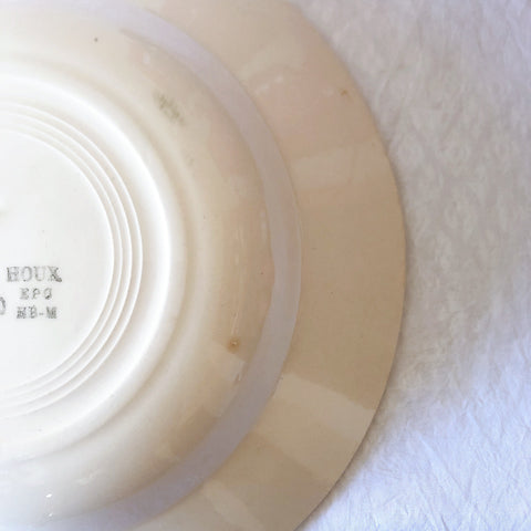 ご予約フランスアンティーク クレイユモントロー HOUX　柊　スーププレート・深皿 フランスアンティーク食器　ブロカント　蚤の市