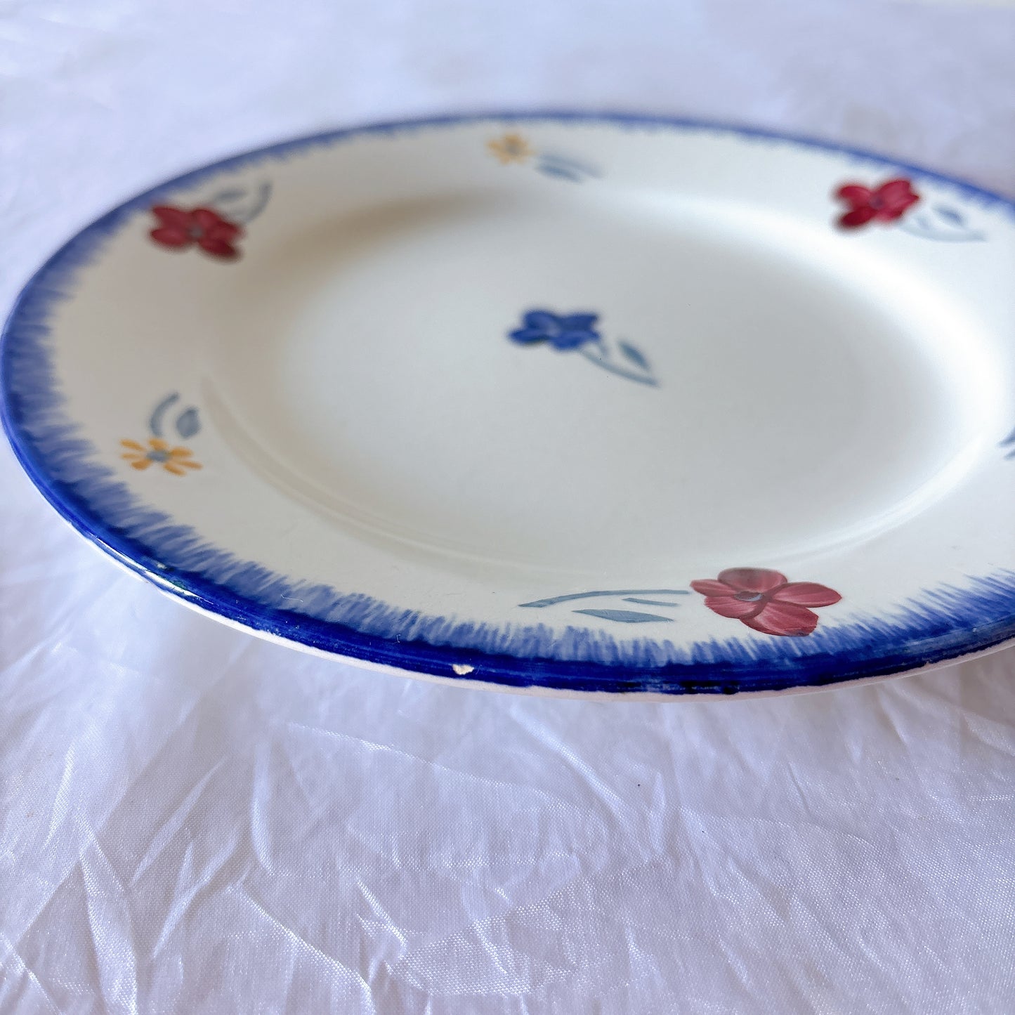 フランスアンティーク ディゴワンサルグミンヌ MARY LOU マリールー デザートプレート 花柄 Digoin Sarreguemines アンティーク食器