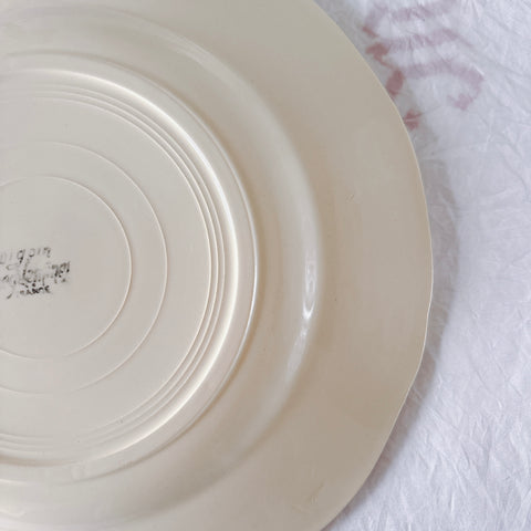 フランス ディゴワン＆サルグミンヌ 花リム ディナープレート 平皿 フランスアンティーク食器 ブロカント　蚤の市