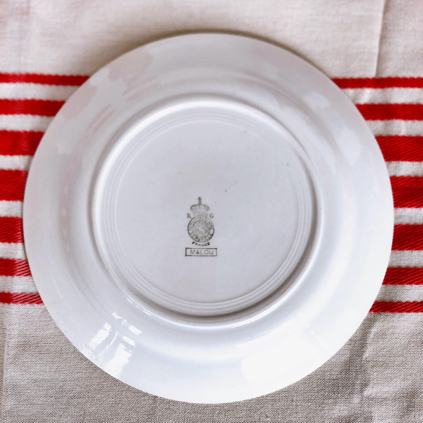 リュネヴィル K&G LUNEVILLE " MALOU"シリーズ ディナープレート 平皿 A フランスアンティーク食器　蚤の市　ブロカント