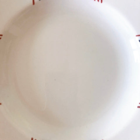 サンタマン　Saint amand バスク柄スーププレート、クルーズプレート フランスアンティーク食器 ブロカント 蚤の市