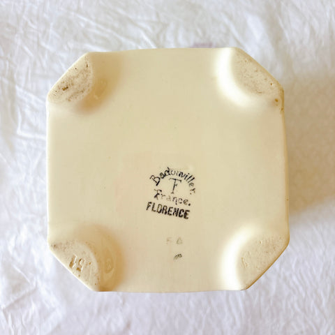フランスアンティーク　バドンヴィレー　FLORENCE バラ柄陶器キャニスター 6点セット ブロカントアンティーク 蚤の市