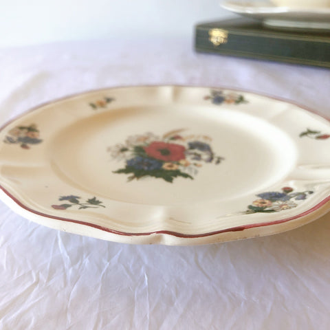 フランス サルグミンヌ sarreguemines アグレスト デザートプレート 20.7㎝  フランスアンティーク食器 フランス蚤の市・ブロカント