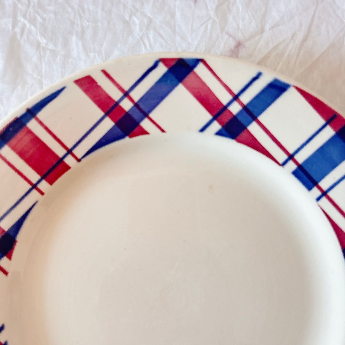 ディゴワンサルグミンヌ 『BASQUE』バスク柄 デイナープレート フランスアンティーク食器 フランス蚤の市　ブロカント 　バスクアンティーク